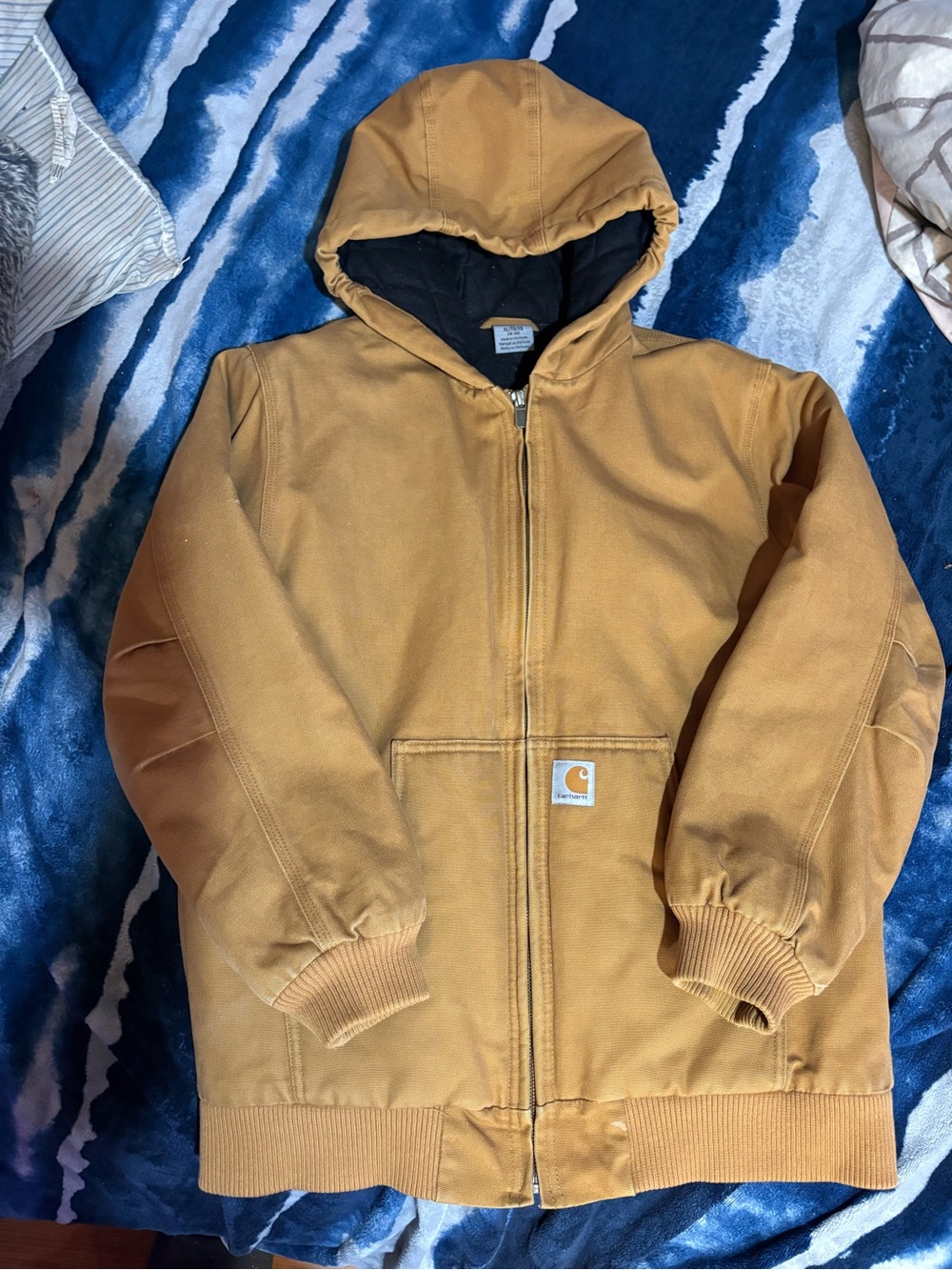 Carhartt' Tan Hooded Zip-Up Jacket